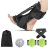 Plantar Fasciitis Night Splint Adjustable Foot Orthotic Brace Support Achilles Tendonitis Ankle Pain Relief Hard Spiky Massage Ball 2 Arch Support Ban