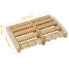 Massage Foot Roller Dual Wooden Stress Relief Roller Acupressure Massage Plantar Relaxation Shiatsu Massage for Foot Leg Back