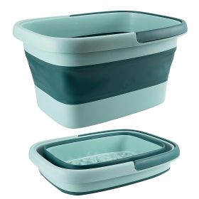 2 Pack Collapsible Foot Bath Basin 15L/4Gallon Foot Soak Tub Multifunctional Foot Bucket with Handle 8 Massage Rollers 54 SPA Bumps