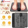 EMS Foot Massage Pad Electric Stimulator Massager Unit Leg Reshaping Muscle Pain Relax Foldable Massage Mat w/ 6 Modes 10 Intensity Levels