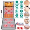 Full Body Electric Massage Mat with Heat Vibration Massage Pad Cushion Back Massage Mattress Chair Pad with Neck Massage Pillow with 10 Vibration Moto