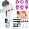 17Pcs Electric Foot Callus Remover with Vacuum Foot Grinder Rechargeable Foot File Dead Skin Pedicure Machine with 3 Grinding Heads 2 Speeds Foot Care