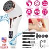 17Pcs Electric Foot Callus Remover with Vacuum Foot Grinder Rechargeable Foot File Dead Skin Pedicure Machine with 3 Grinding Heads 2 Speeds Foot Care