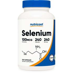 Nutricost Selenium Supplement 100mcg, 240 Capsules, Vegetarian, Gluten Free & Non-GMO