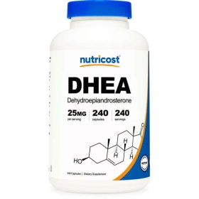 Nutricost DHEA 25mg, 240 Capsules - Gluten Free, Non-GMO Supplement