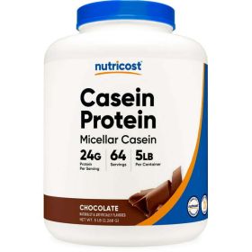 Nutricost Casein Protein Powder 5lb Chocolate - 100% Micellar Casein