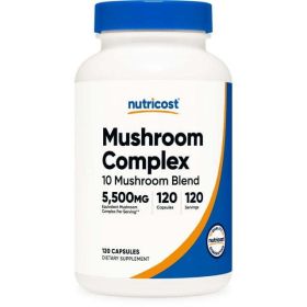 Nutricost Mushroom Complex Supplement, 120 Capsules - 10 Mushroom Blend - Supplement