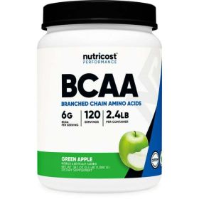 Nutricost BCAA Powder 2:1:1 (Green Apple) 1 kg - Amino Acid Supplement