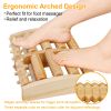 Massage Foot Roller Dual Wooden Stress Relief Roller Acupressure Massage Plantar Relaxation Shiatsu Massage for Foot Leg Back