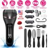 Electric Foot Callus Remover Foot Grinder Rechargeable Foot File Dead Skin Pedicure Machine w/ 3 Roller Heads 2 Speeds 18 in 1 Foot Care Tool