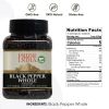 Pride of India ‚Äì Black Peppercorn Whole ‚Äì Gourmet & Culinary Spice ‚Äì Full Bodied, Dried & Flavorful ‚Äì Preservatives & Gluten Free ‚Äì 8 oz. Me