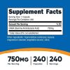 Nutricost GABA (Gamma Aminobutyric Acid) 750mg, 240 Capsules - Non-GMO, Gluten Free Supplement