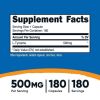 Nutricost L-Tyrosine 500mg, 180 Capsules - Non-GMO & Gluten Free Supplement