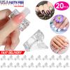 20Pcs Nail Tip Clips Quick Building Poly Gel UV LED Builder DIY Transparent Finger Tip Extension Tool