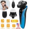 4 In 1Electric Shaver for Men IPX7 Waterproof Beard Trimmer Cordless Rechargeable Razor Beard Nose Hair Face Wet Dry