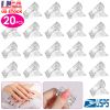 20Pcs Nail Tip Clips Quick Building Poly Gel UV LED Builder DIY Transparent Finger Tip Extension Tool